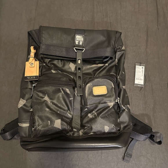 Tumi Black Camouflage Men's Backpack - Picture 1 of 12